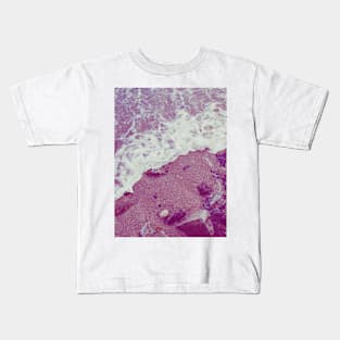 Purple Vintage Beach Rocks Kids T-Shirt